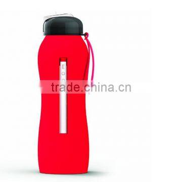 New promotional disposable food grade silicone water bottles for sport,beat bottle m