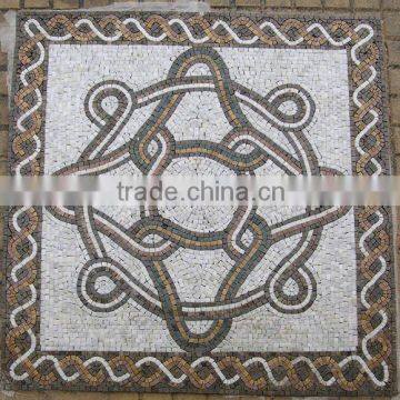 interior rectangle marble floor medallions patterns design