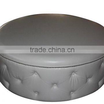 Round single velvet sofa ottoman