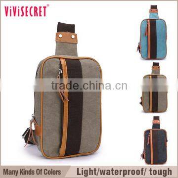 Floral Print Canvas Fabric Sports Single Shoulder Bag Backpack photo-2