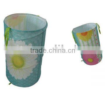 Cartoon folding mesh laundry basket