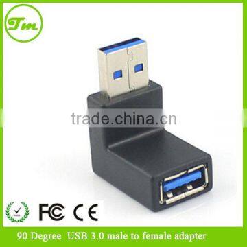 USB 3.0 Vertical 90 Degrees Angle Male to Female Cable Adapter Connector