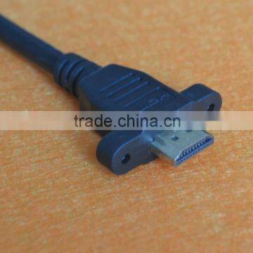 panel mount HDMI male connector cable with screw