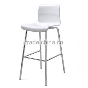 Hot Sale Contemporary Popular Style White Color Bar Stools Chair With Back photo-2