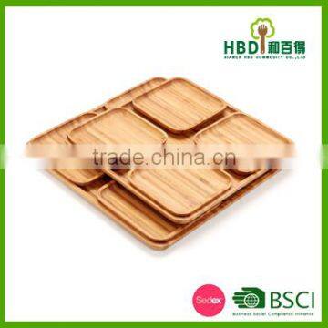 Whole|sale Distinctive Bamboo Wood Food Serving Dish Tray photo-5