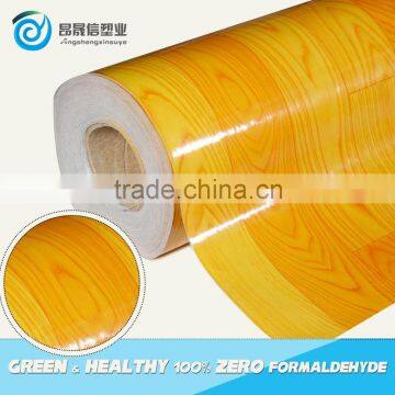 Recycled felt backing pvc floor wood color with PET surface in best price