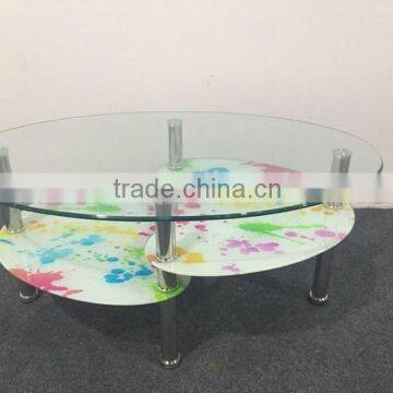 Morden New design Oval glass Coffee Table