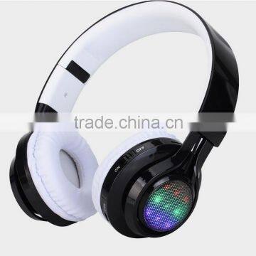 Head-Mounted Stereo FM Radio Bluetooth Headphone Bluetooth Emitting Light Headset