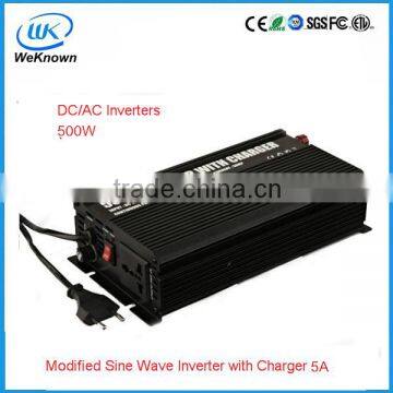 500W Modified Sine Wave Inverter with Charger 5A