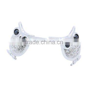 925 Sterling Silver Owl Stud Earring Cute Design for Girls photo-2
