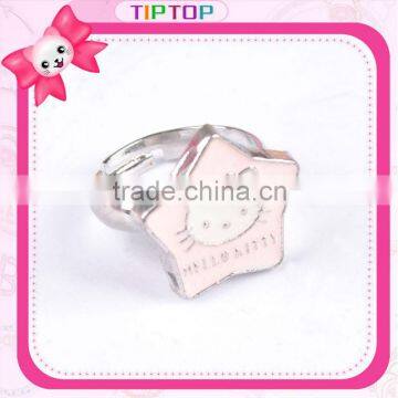 Enamel star shape hello kitty ring