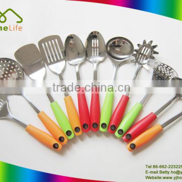 Modern high quality eco-friendly colorful handle stainless steel kitchen tool