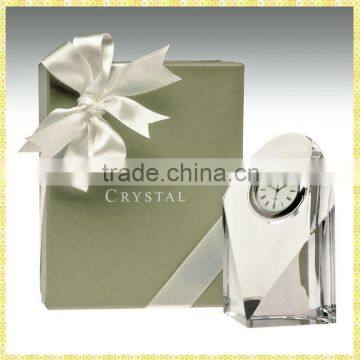 Handmade Unique Exquisite Clear Facet Crystal Mini Clocks Gift For New Year Business Gifts Souvenirs