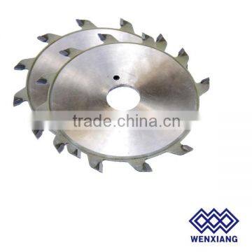 Power tool woodworking used double blade circular saw