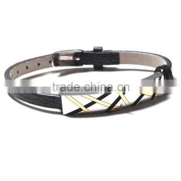 Fashion leather bracelet wholesale steel time leather bracelet