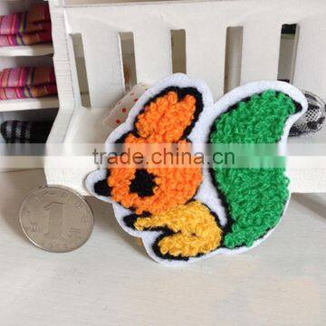 wholesale custom made embroidery lovely squirrel chenille patches