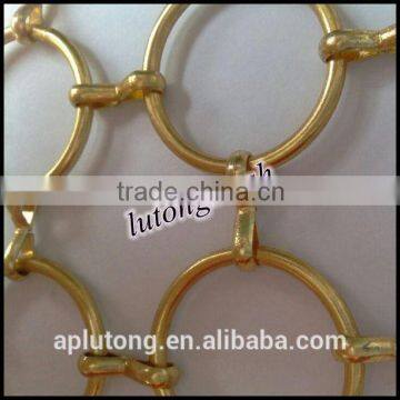 Carbon steel metal ring mesh with silver or gold colors