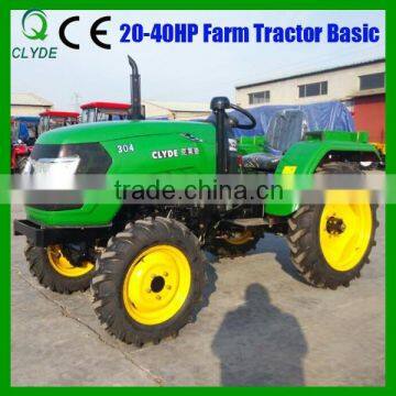 30hp farm tractor 4x4 small wheel traktor with plow