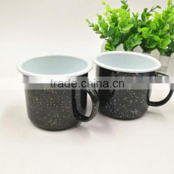 New Design for 2016 Enamel Mug High Quality Printed Enamel Camp Mug Cup With Speckles