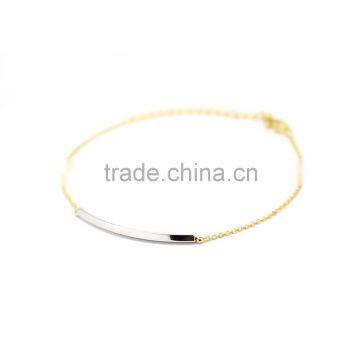 Trendy polished steel gold plated girls' new designer bracelet