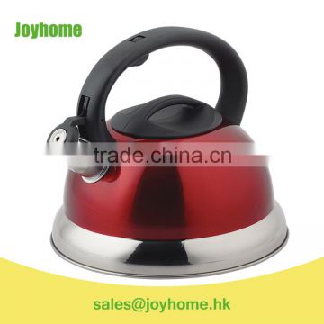 large capacity fixed handle stainless steel whistling kettle