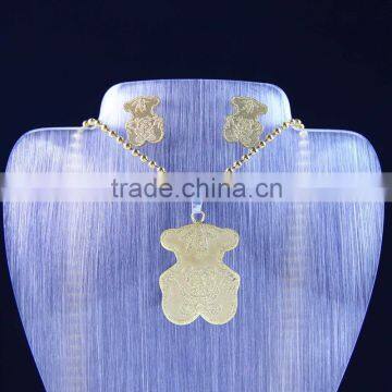 2016 Hot Sale Bear Stainless Steel Fashion Jewelry Set