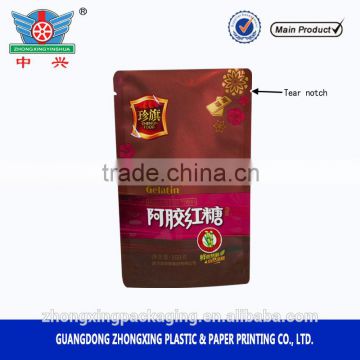 350g Stand up bag for donkey-hide gelatin brown sugar