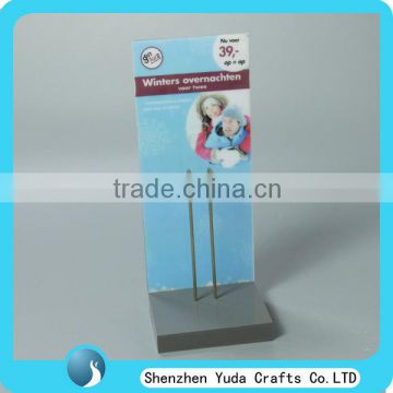 Acrylic tag display, perspex water faucet stand with customized logo