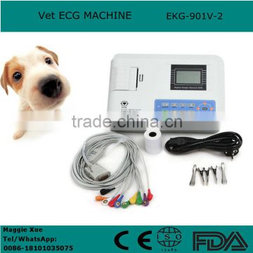 Digital Single channel 12 lead Veterinary Electrocardiograph ECG machine EKG-901V-2 Vet equipment