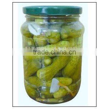 Baby Cucumber Pickled In Glass Jar