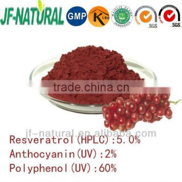 Resveratrol 5% polyphenol 60% anthocyanidins 2%