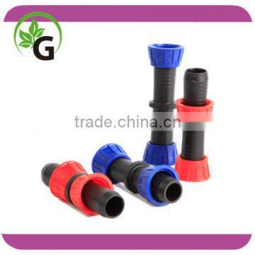 drip tape coupling with rings for 8 mil irrigation drip tape