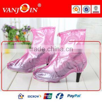 High Heel Flat PVC Rubber Rain Shoe Cover photo-4