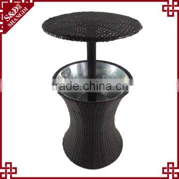 Outdoor Waterproof Mutifunction rattan ice bucket table