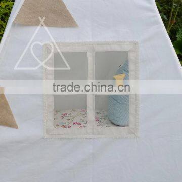 Promotional Single Pole Vintage Cream Lace Children Kids Play Tent photo-3