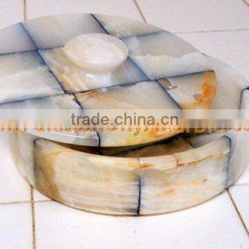 Top Selling FACTORY PRODUCUNG ONYX CANDY JARS POTS HANDICRAFTS photo-3