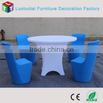 Waterproof PE Plastic Illuminated Led Bar Chairs Stool for Wedding and Event photo-4