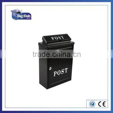 Hot Selling Lockable Black Cast Aluminumcast and Steel Mailbox,Postbox,Letterbox