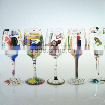 500ml Custom Hand Painted Glass Mug Hand Drawing Crystal Mug Handpaited Glass Goblet photo-3