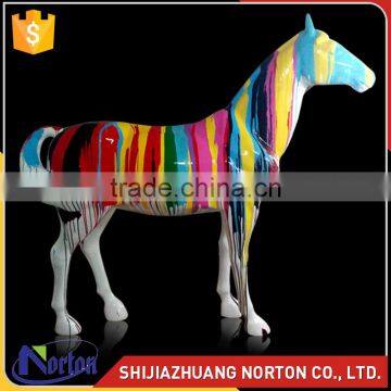 hand-painted decorative character horse sculpture resin NTRS655S