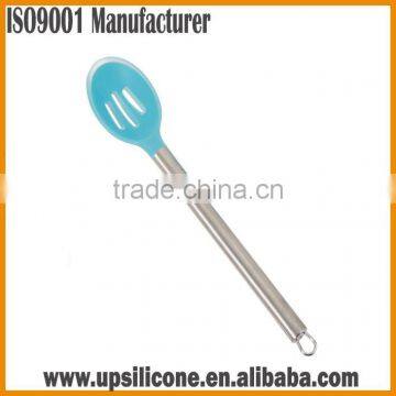 Silicone Draining Spoon With Stainless Steel Handle photo-2
