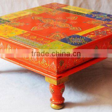 Indian Crafted Hand Painted Wooden Bajot photo-3