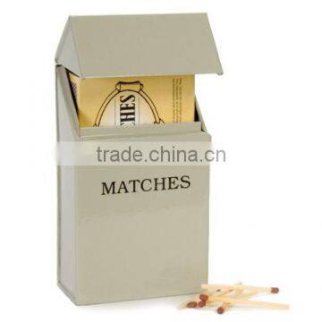 Middle Size Cream Powder Coated Metal small matches box