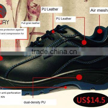 High Quality Professional Embossed Leather Waterproof Safety Shoes photo-3