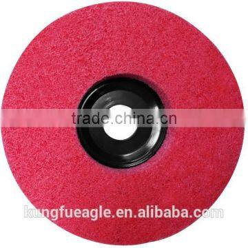 High quality cheap custom non woven nylon polishing wheel for metal and wood