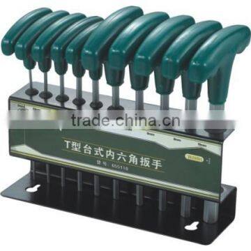 10pc green T-Handle Hex Key Wrench set