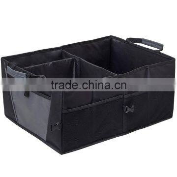 Storage Organizer Bin with Pockets - Portable Cargo Carrier Caddy for Car Truck SUV Van, 21 x 15 x 10 Folding Bag