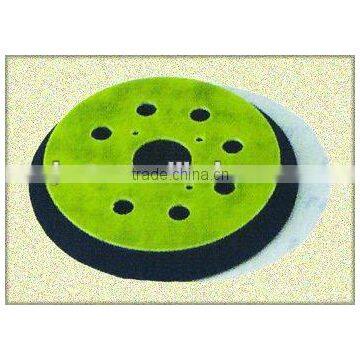 plastic foam 8 hole backing pad with abrasive