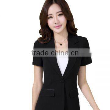 2016 New Design For Female Short Sleeve Office Uniform photo-3