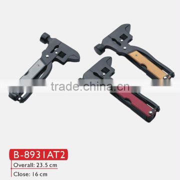 Black transform multi functioanl hatchet wrench hammer spanner screwdriver tool small hammer mill types B-8931AT2